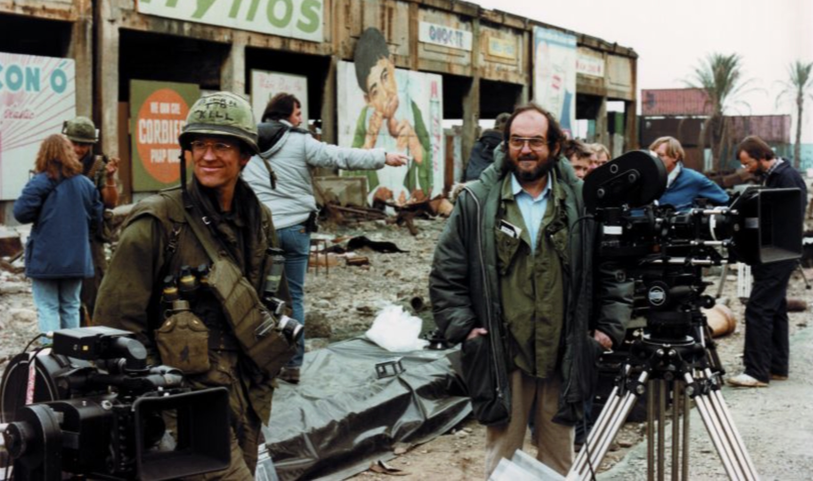 Kubrick and Modine late in filming